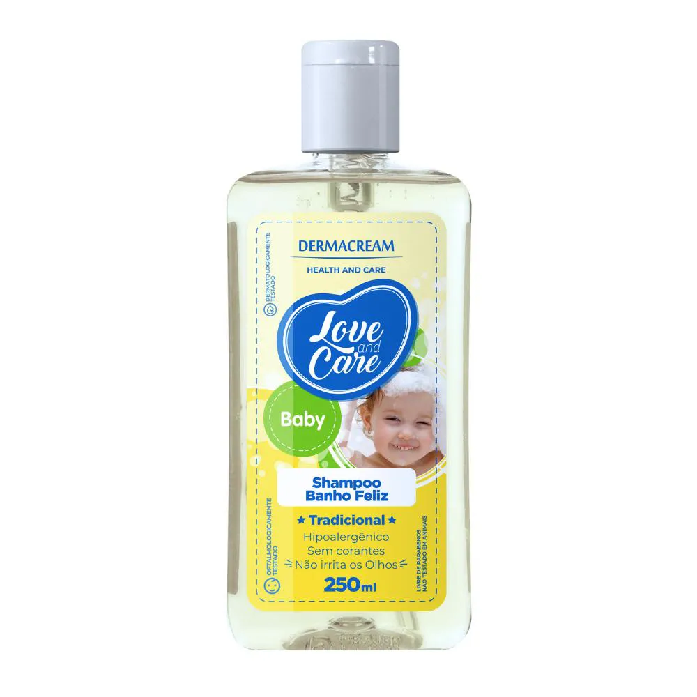 Shampoo Bebê Infantil Glicerina Aloe Vera Dermacream 250ml