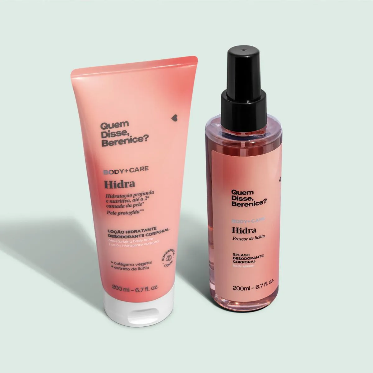 Kit Hidra Lichia: Loção Corporal 200ml + Splash Desodorante 200ml