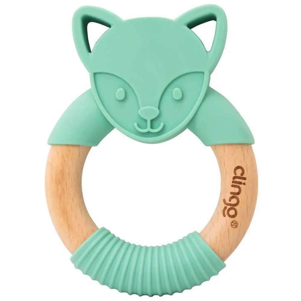 Mordedor Madeira E Silicone Raposa Tifany 3m+ -3086 - Clingo