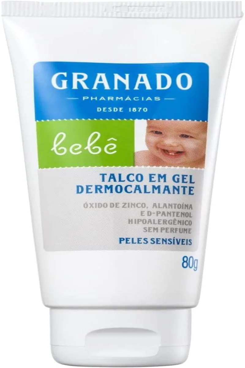 Talco Granado Dermocalmante Bebê Pele Sensível Hipoalergênico 80g