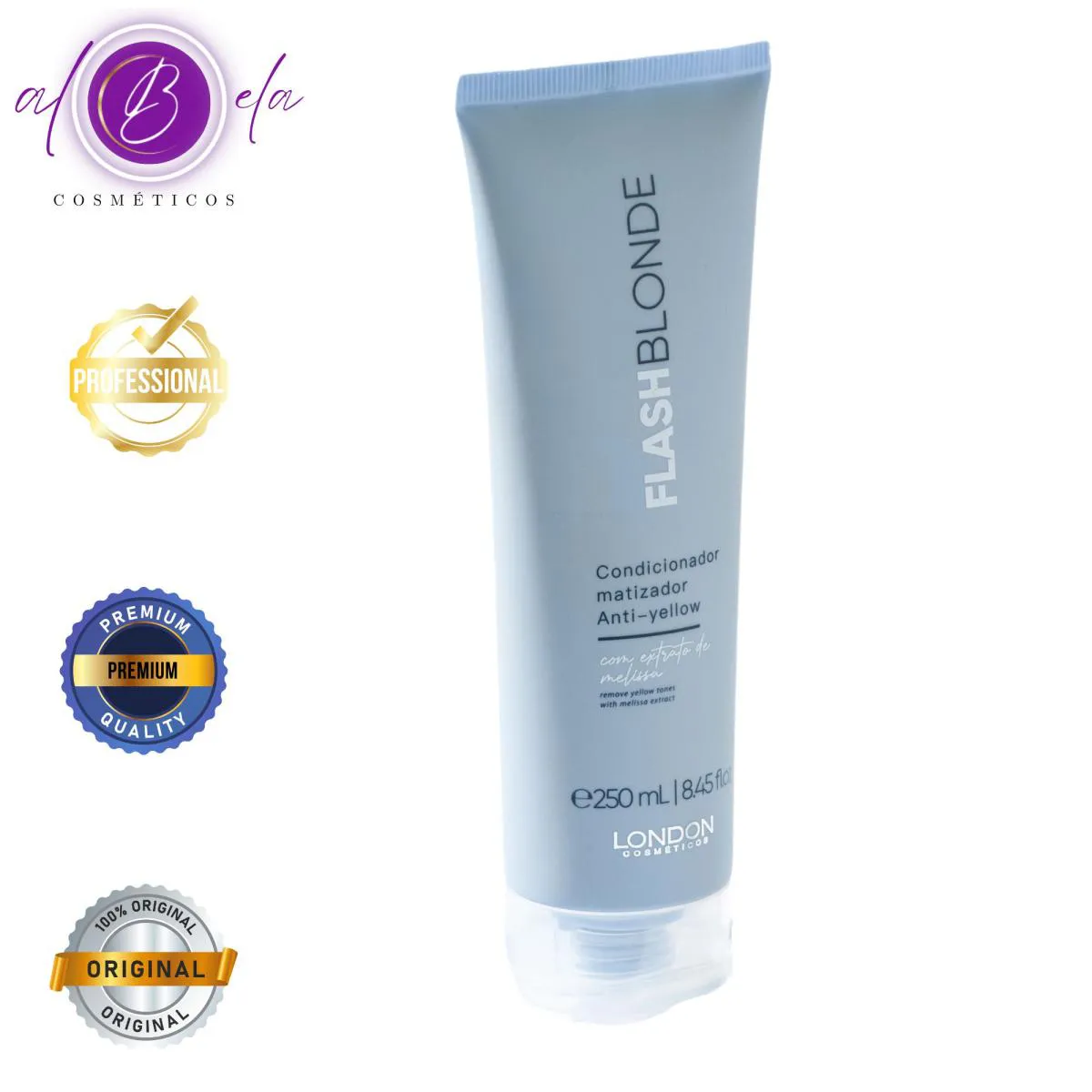 Condicionador Matizador Fhash Blonde | London Cosméticos Flash Blonde Hidratação Profunda 250g