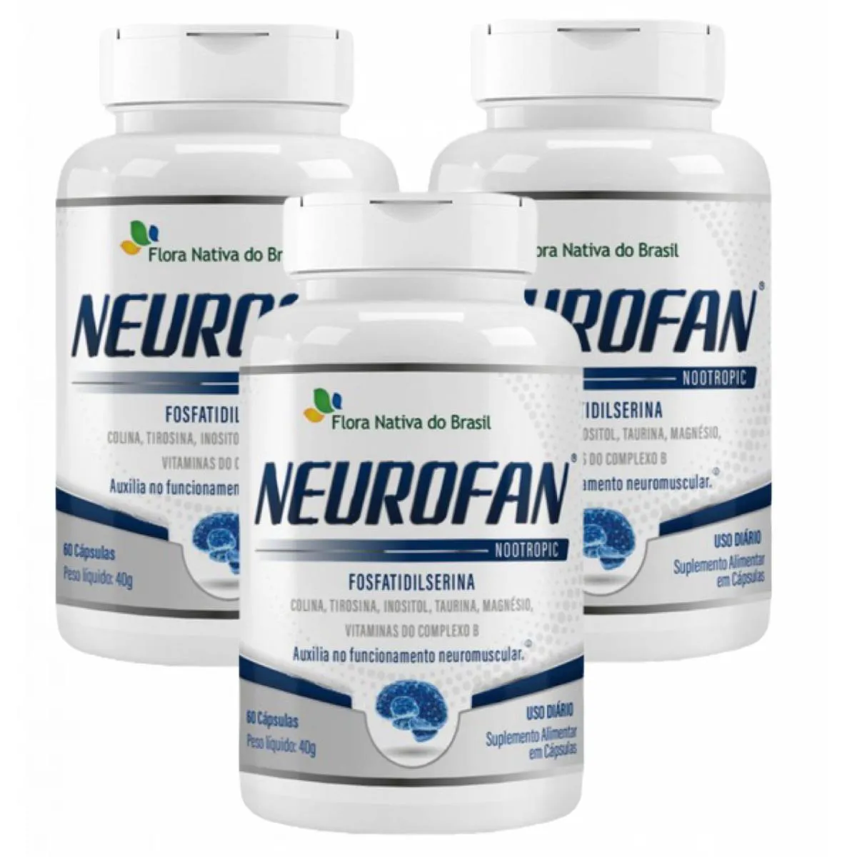 3x Neurofan Fosfatidilserina + Vitaminas 60 Cápsulas
