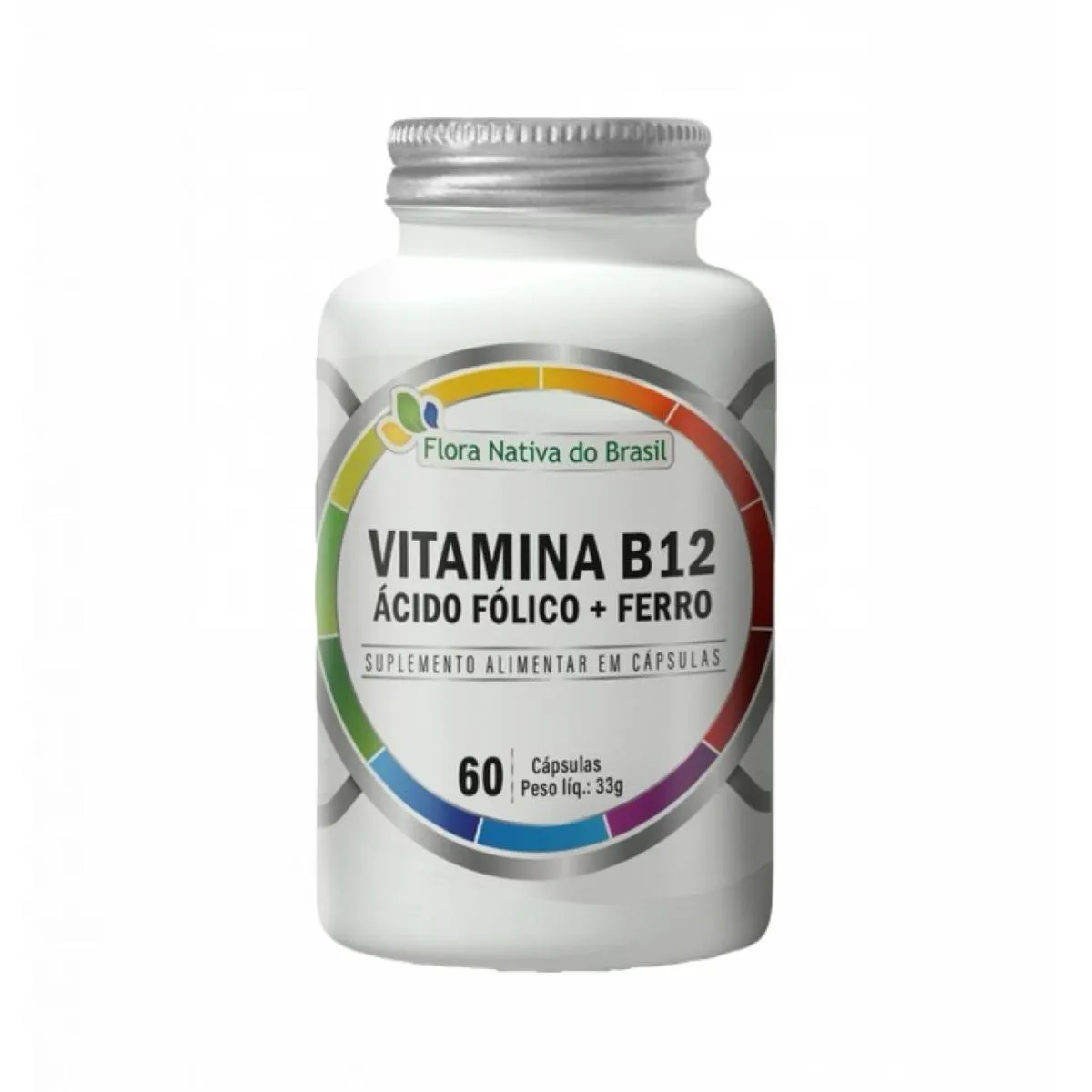 B12 Metilcobalamina- Ácido Fólico- Ferro- 60 Cápsulas