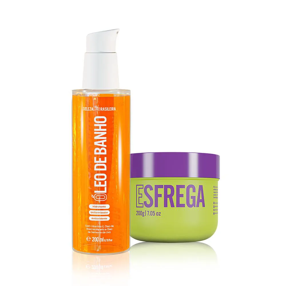 BB 1 ﻿OLEO DE BANHO 200ML + 1 ﻿ESFREGA BUMBUM  200G