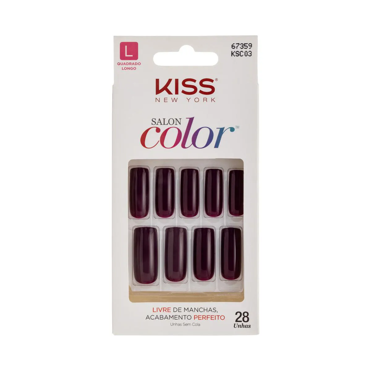 Unha Postiça Salon Color Bonita - Kiss New York