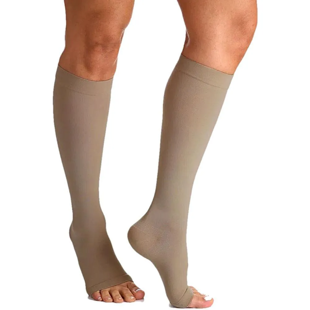 Meia 3/4 SelectComfortPremium 20-30mmHg Nat.Escura Aberta M2