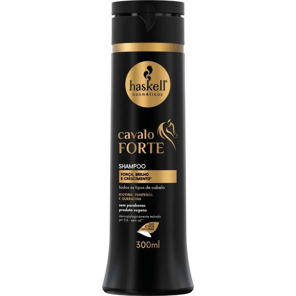 Shampoo Haskell Cavalo Forte Força Brilho e Crescimento 300 ML