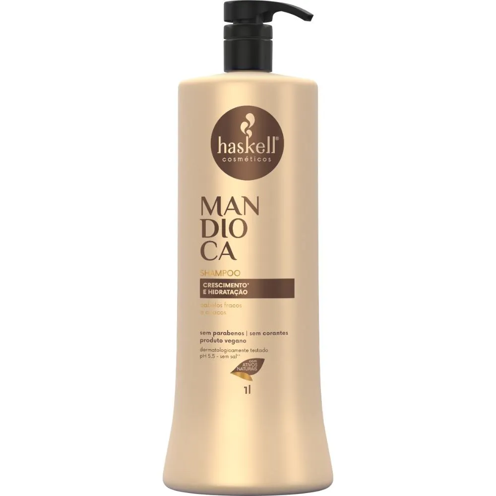 Shampoo Haskell Mandioca Hidratante Crescimento 1L