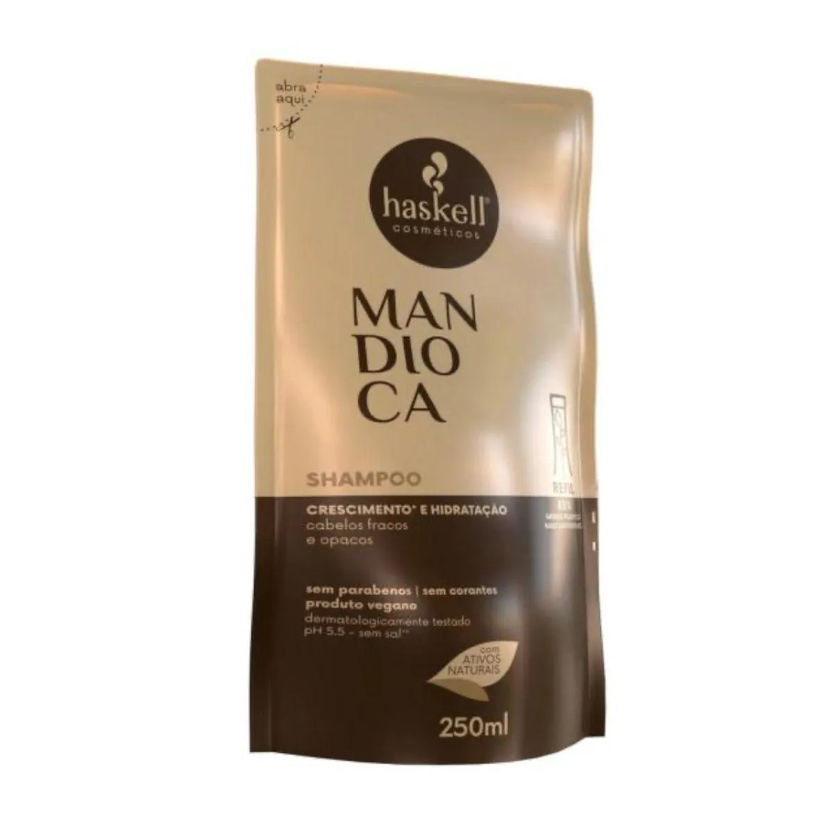 Shampoo Haskell Mandioca Hidratação e Crescimento 250ml