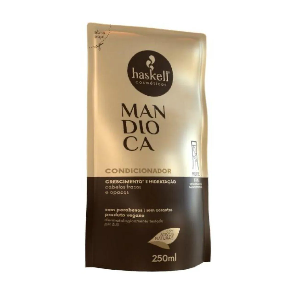 Refil Condicionador Haskell Mandioca Hidratação e Crescimento 250 ML