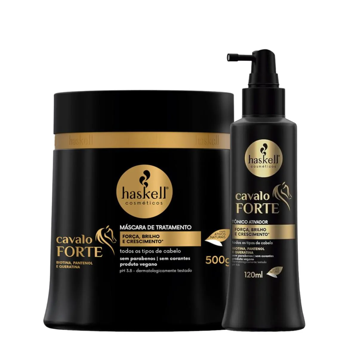 Kit Cavalo Forte 1 Máscara 500ml 1 Tônico 120ml Haskell