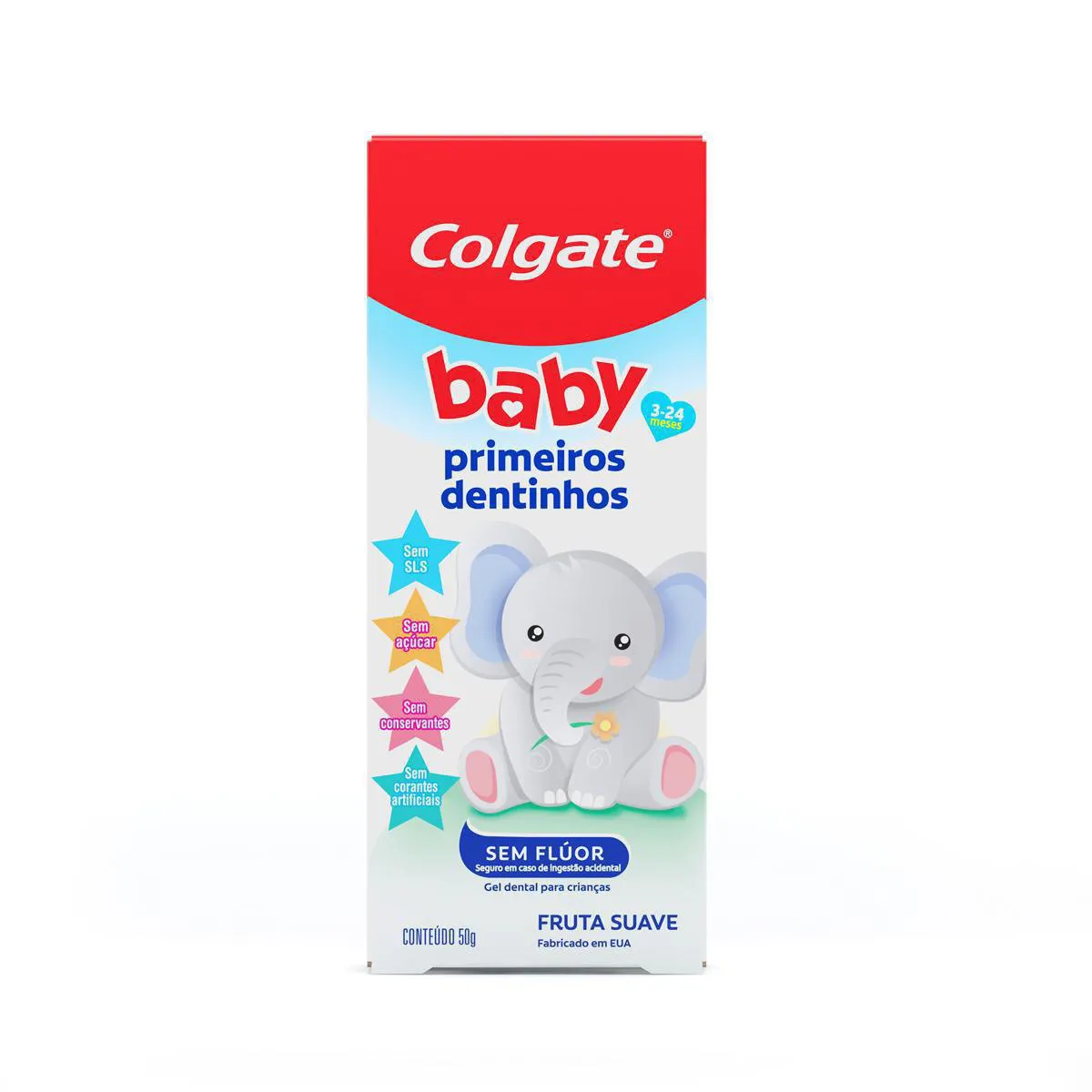 Gel Dental Colgate Baby Primeiros Dentinhos Sem Flúor 3-24 Meses 50g