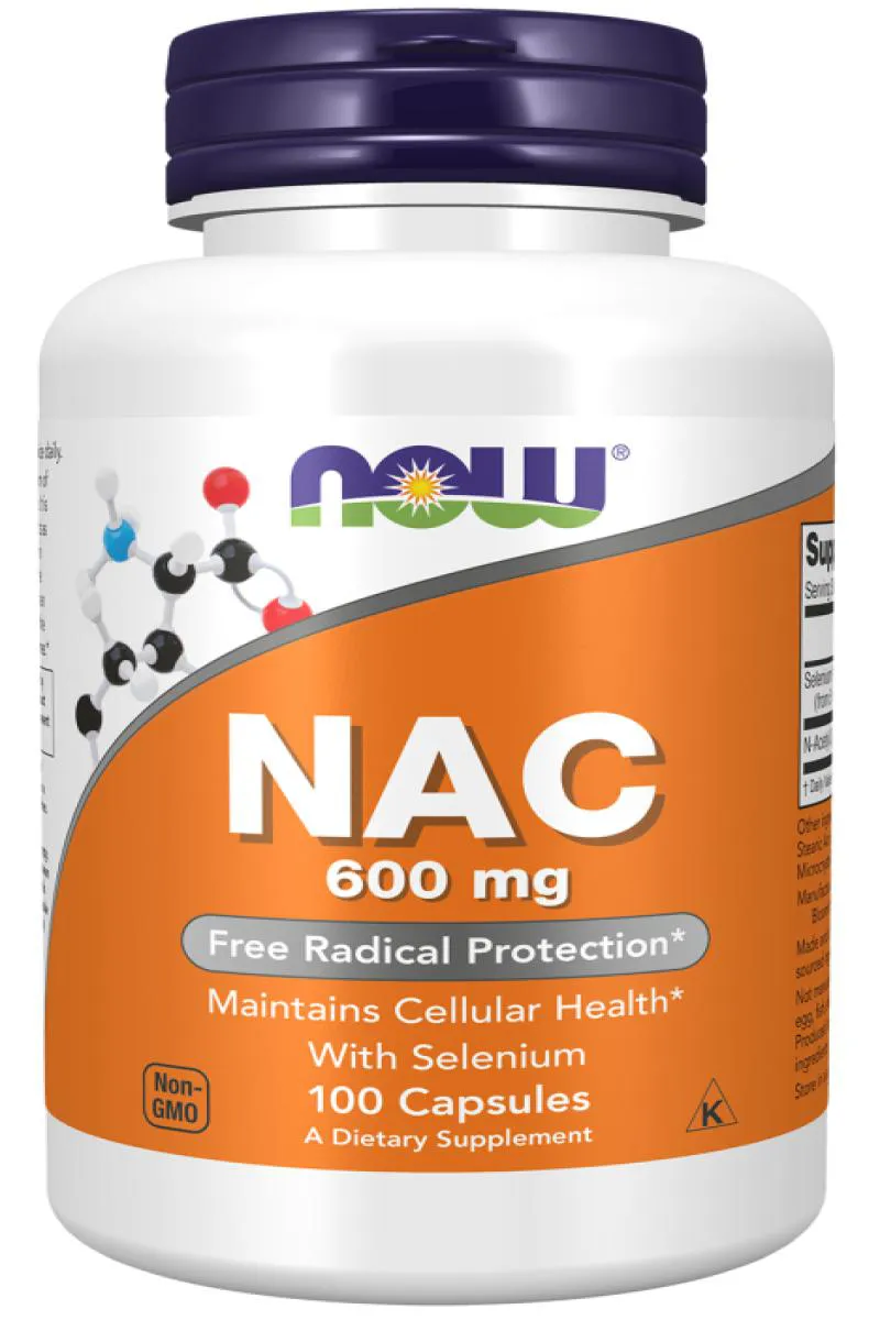 NAC N-acetil Cisteína 600mg Now Foods 100 Cápsulas