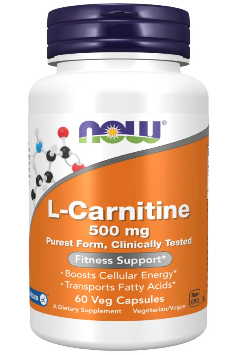 L-Carnitina 500mg Now Foods 60 Cápsulas