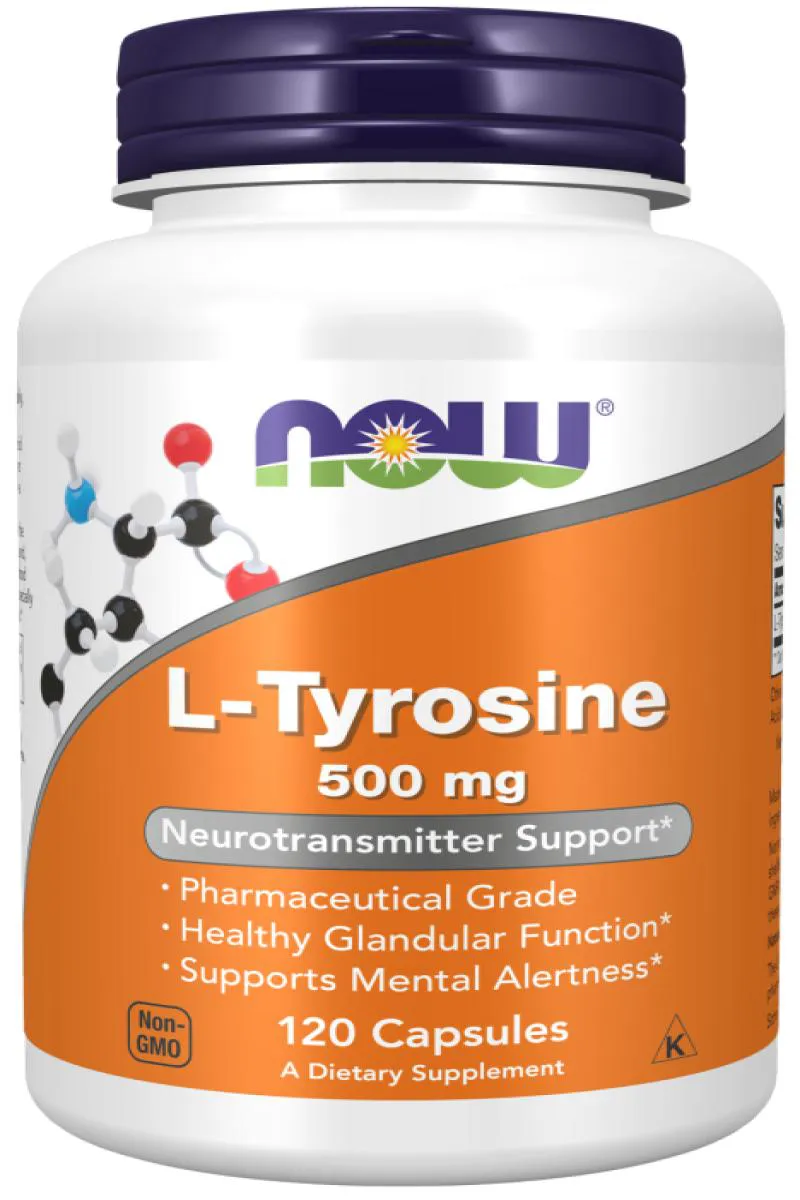 L-Tirosina 500mg Now Foods 120 Cápsulas
