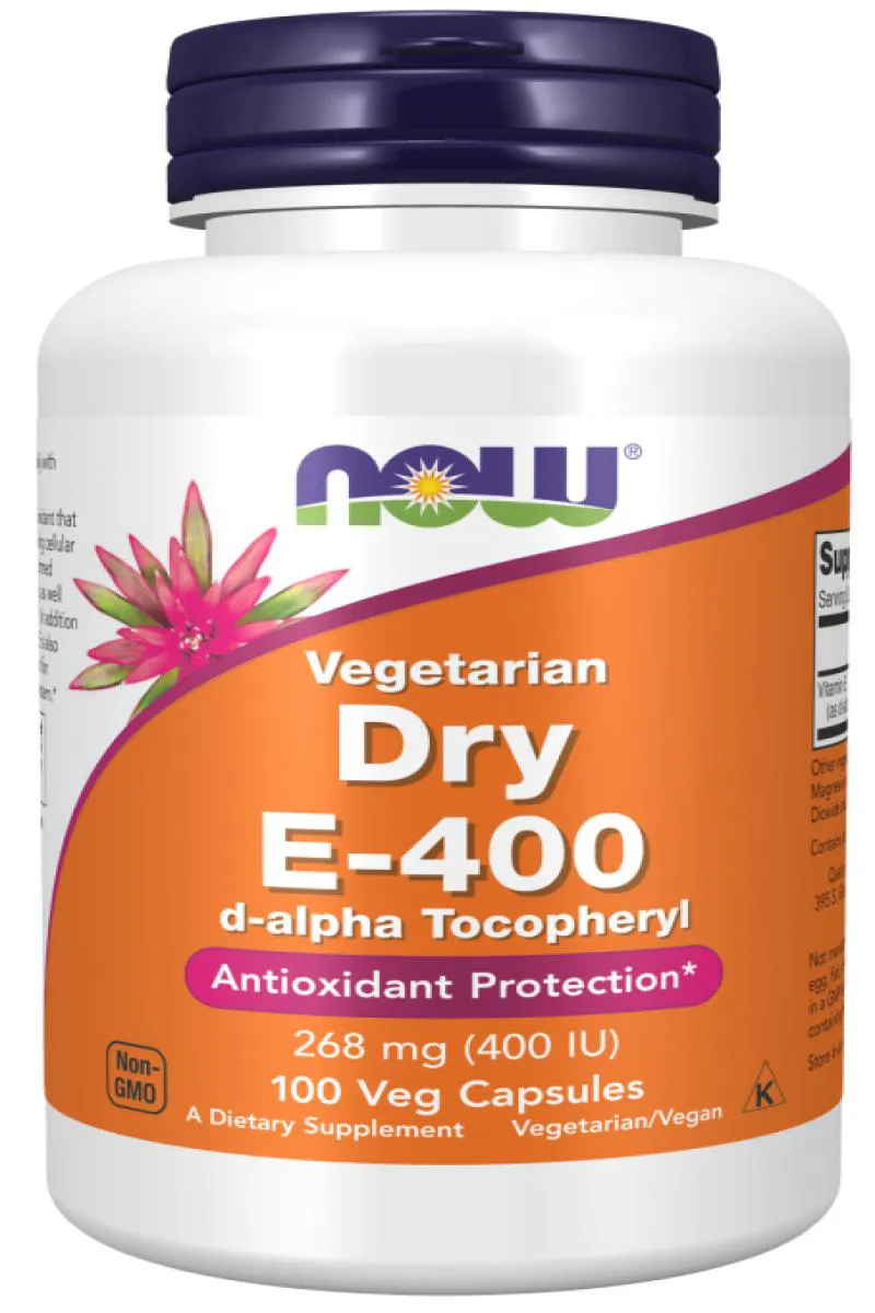Vitamina E 400Ui Now Foods 100 Cápsulas Vegetais
