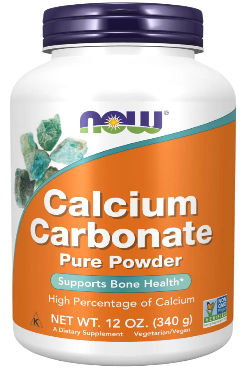 Carbonato de cálcio em pó Now Foods 340g