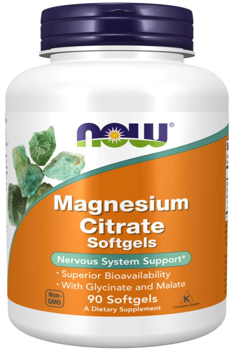 Citrato de Magnésio 134mg Now Foods 90 Softgels
