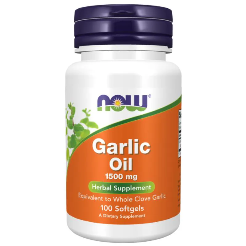 Óleo de Alho 1500mg Now Foods 100 Cápsulas Gelatinosas