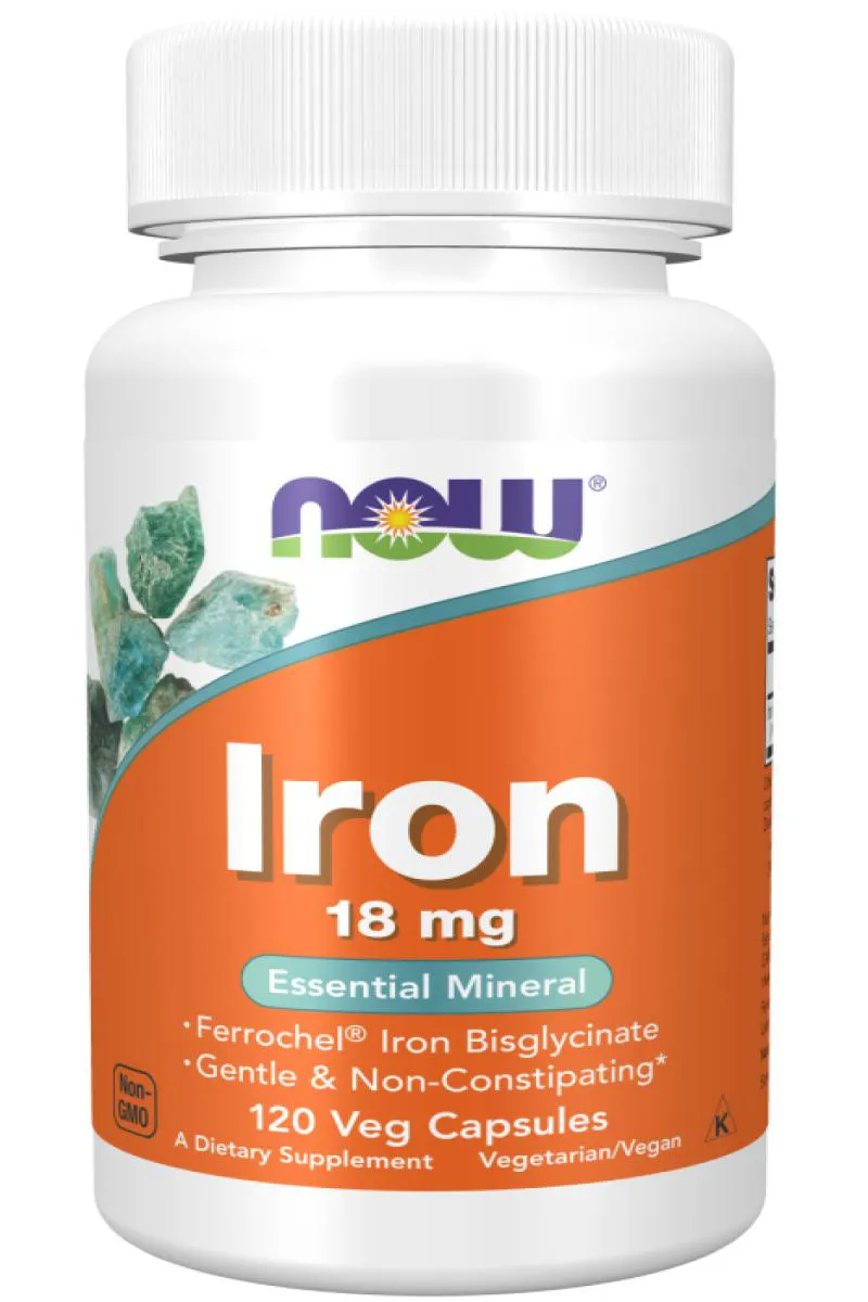 Ferro 18mg Now Foods 120 Veg. Caps