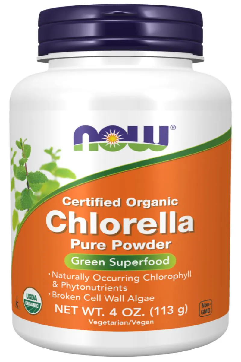 Chlorella Pura em Po NOW Pote 113g