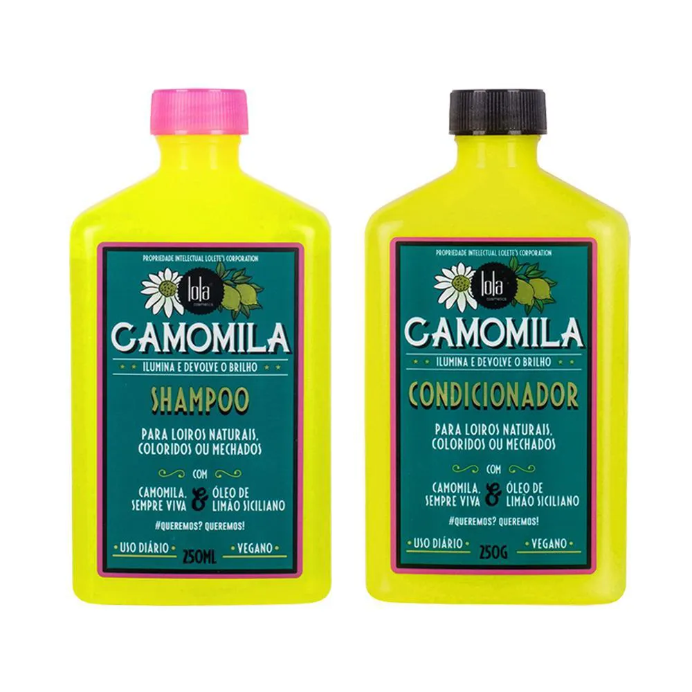 Kit Lola Cosmetics Camomila - Shampoo 250ml e Condicionador 250g