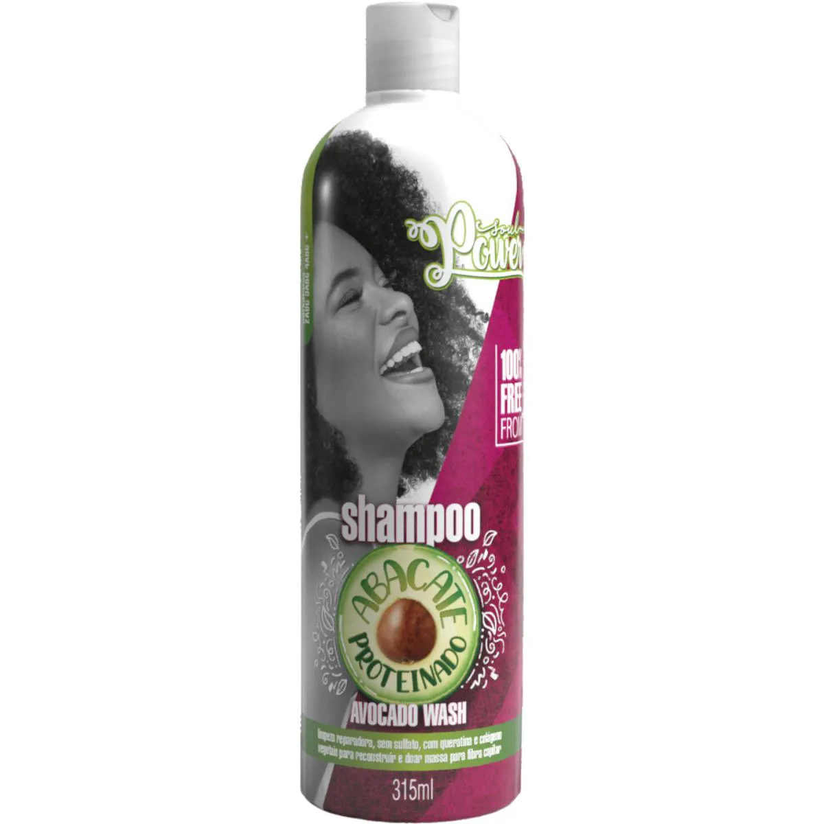 Shampoo Abacate Avocado Wash Soul Power 315ml  BeautyColor Soul Power