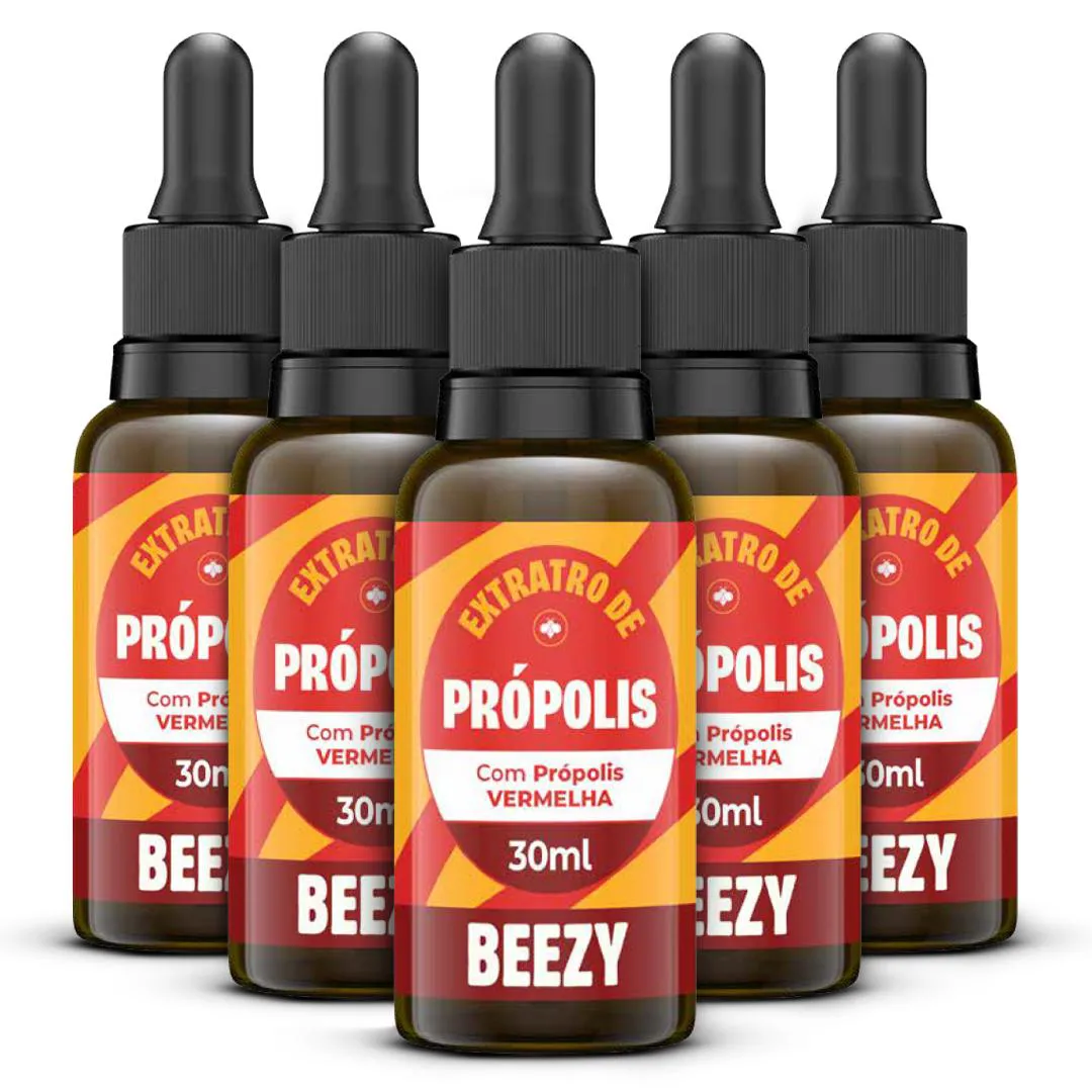 Kit 5 Extrato De Própolis Vermelha Beezy 11% 30ml