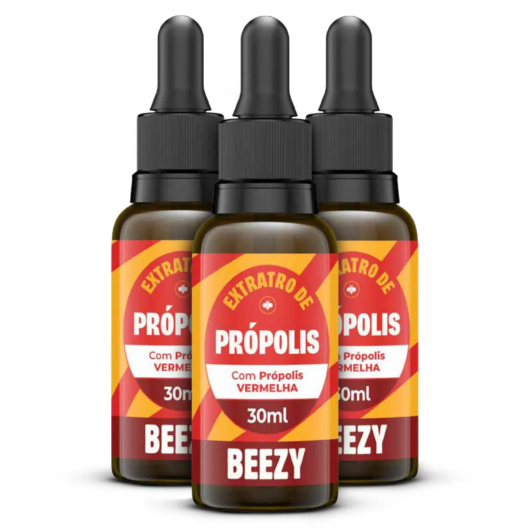 Kit 3 Extrato De Própolis Vermelha Beezy 11% 30ml