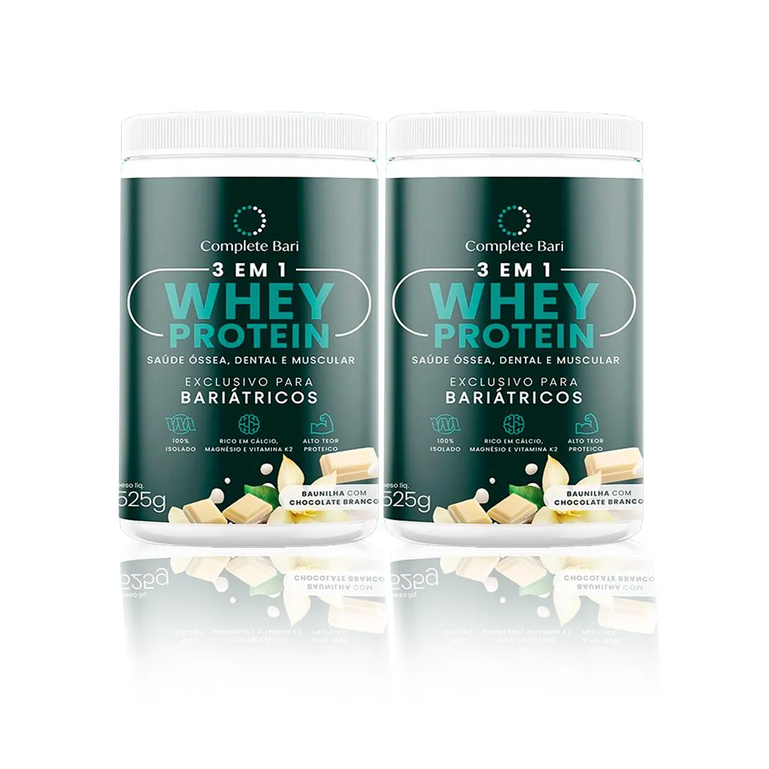 Kit 2 Whey Isolado Baunilha com Chocolate Complete Bari
