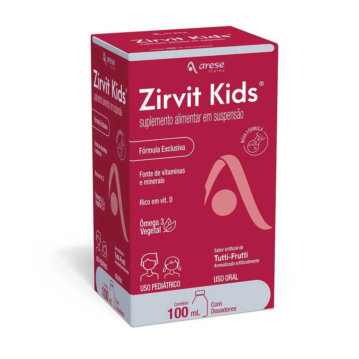 Polivitamínico Zirvit Kids Tutti-Frutti Infantil 100ml