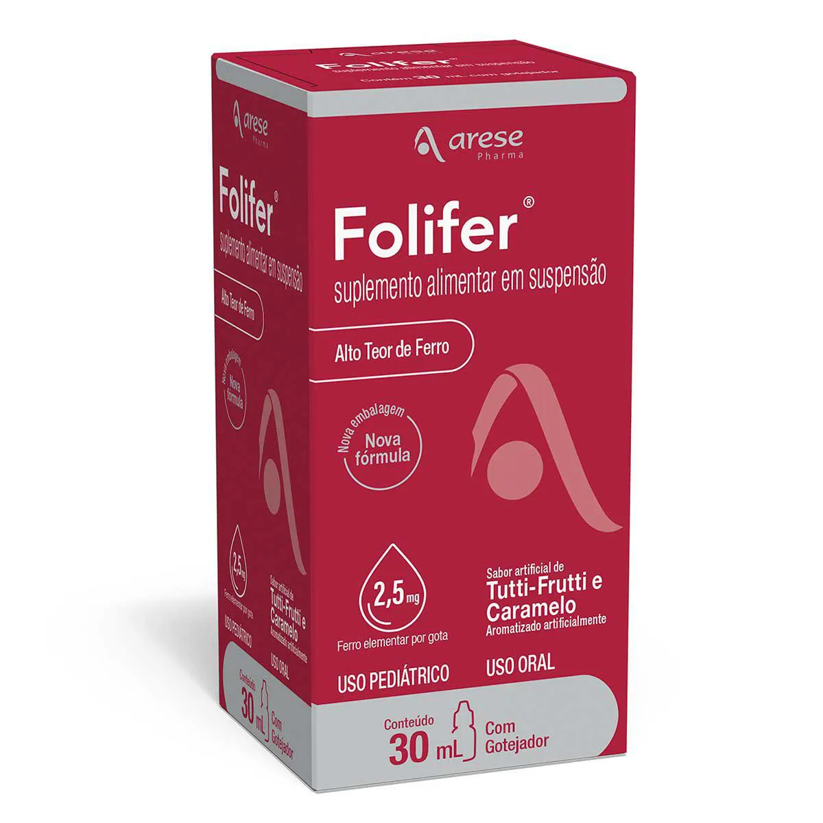 Folifer 30ml Gotas Arese Pharma | Droga Raia