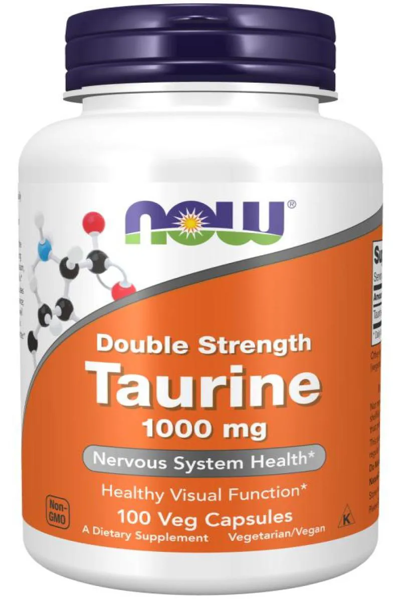 Taurina Extra Forte 1000mg Now Foods 100 Cápsulas