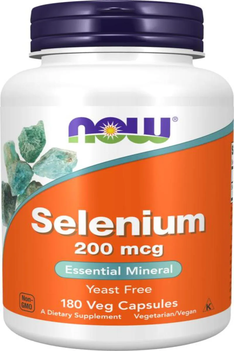 Selênio 200mcg Now Foods 180 Cápsulas Vegetais