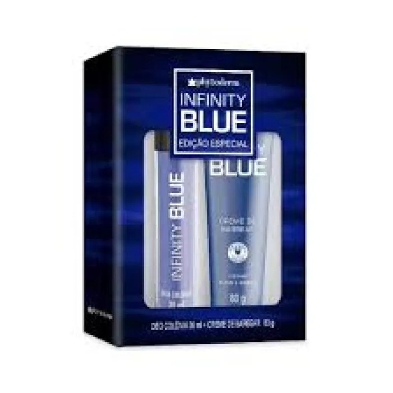 KIT INFINITY BLUE DEO COLÔNIA 30ML + CREME DE BARBEAR 80G PHYTODERM