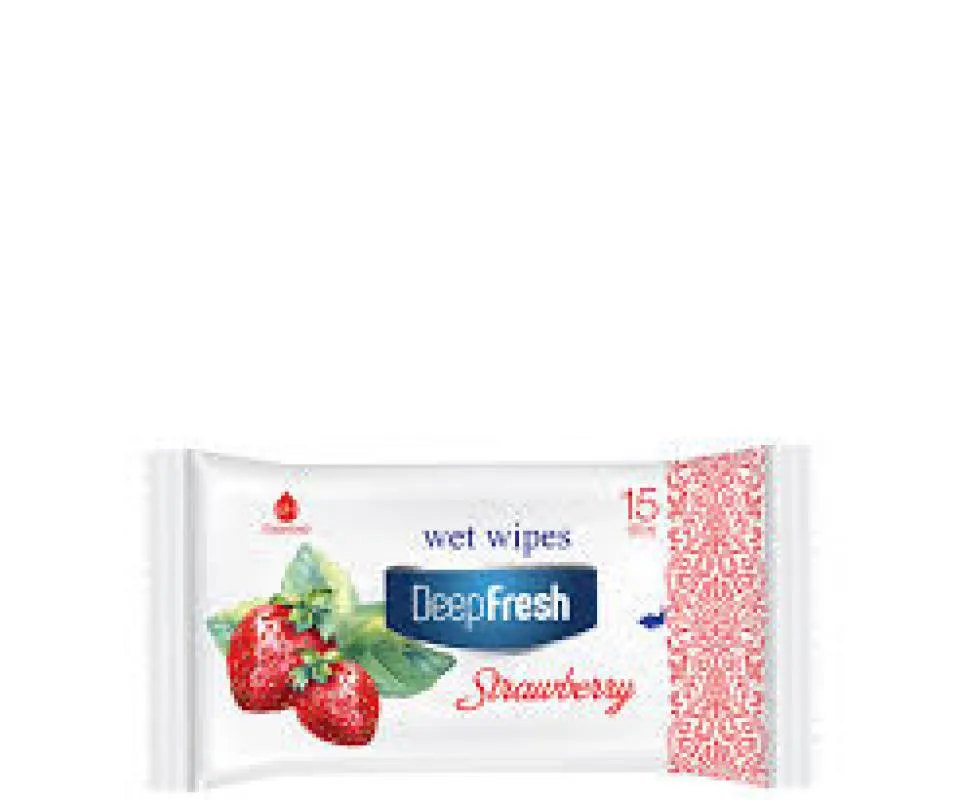LENÇO UMIDECIDO DEEP FRESH STRABERRY 15UN.
