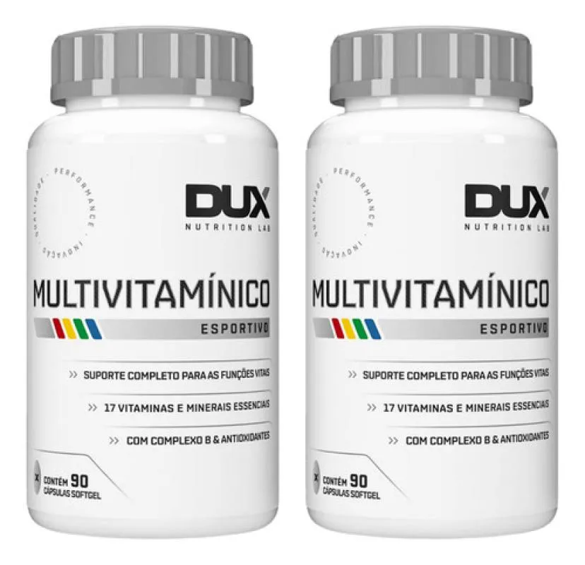 Kit 2 Polivitaminico 90 Saftgels Dux Nutrition