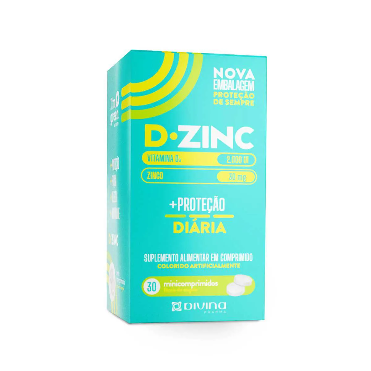 Vitamina D 2.000UI + Zinco 30mg D-Zinc 30 comprimidos