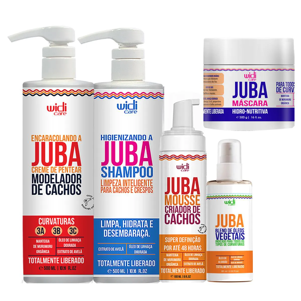 Kit Widi Care Shampoo Blend Encaracolando Máscara e Mousse