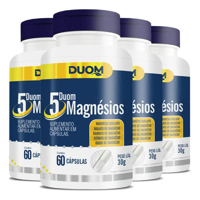 5 Magnésios 4 X 60 Cápsulas Duom