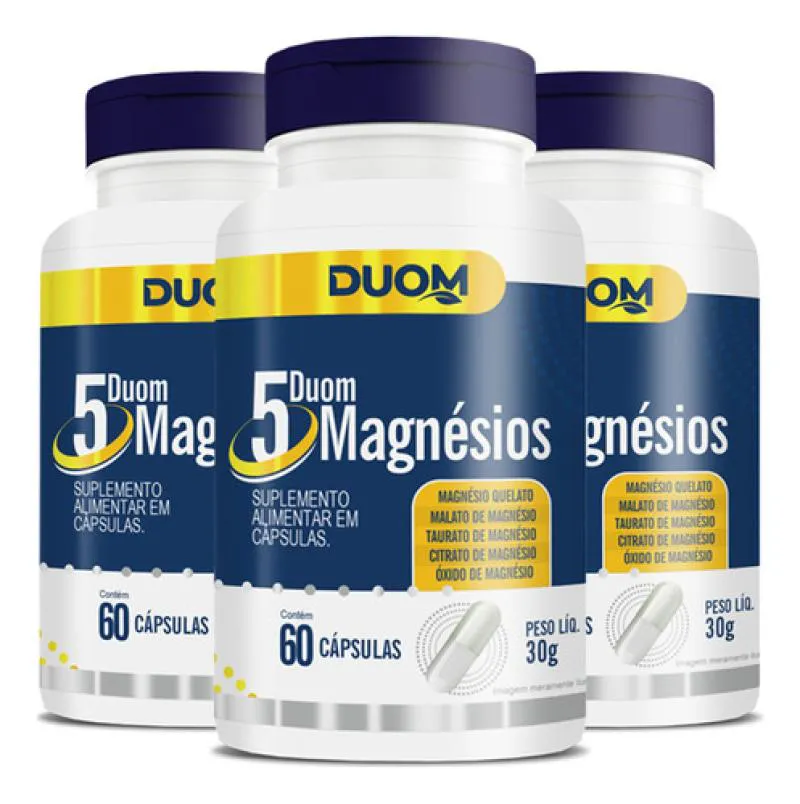 5 Magnésios 3 X 60 Cápsulas Duom