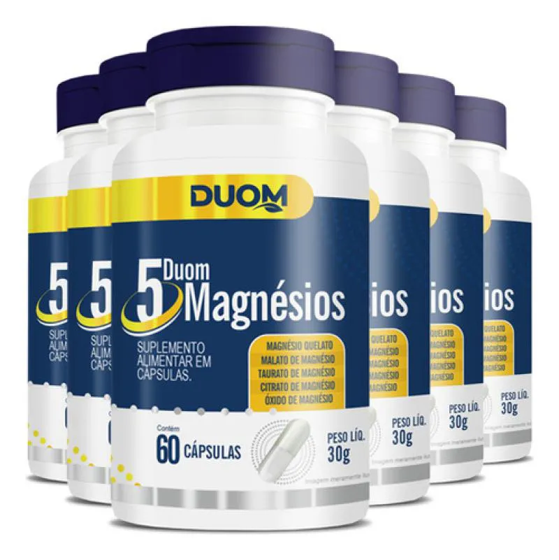 5 Magnésios 6 X 60 Cápsulas Duom