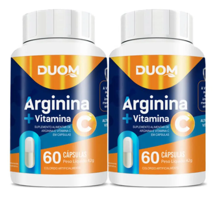 Arginina com Vitamina C 2 X 60 Cápsulas Duom