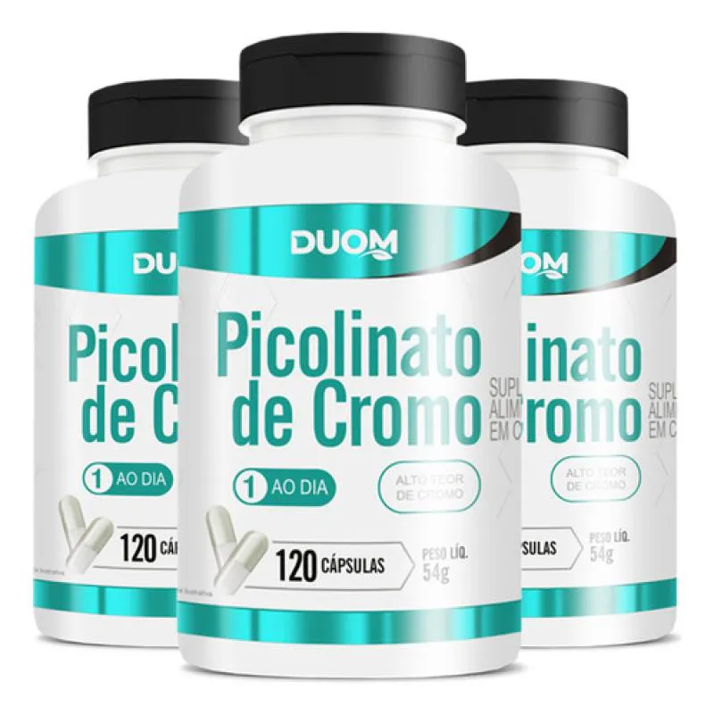 Picolinato de Cromo 3 X 120 Cápsulas Duom
