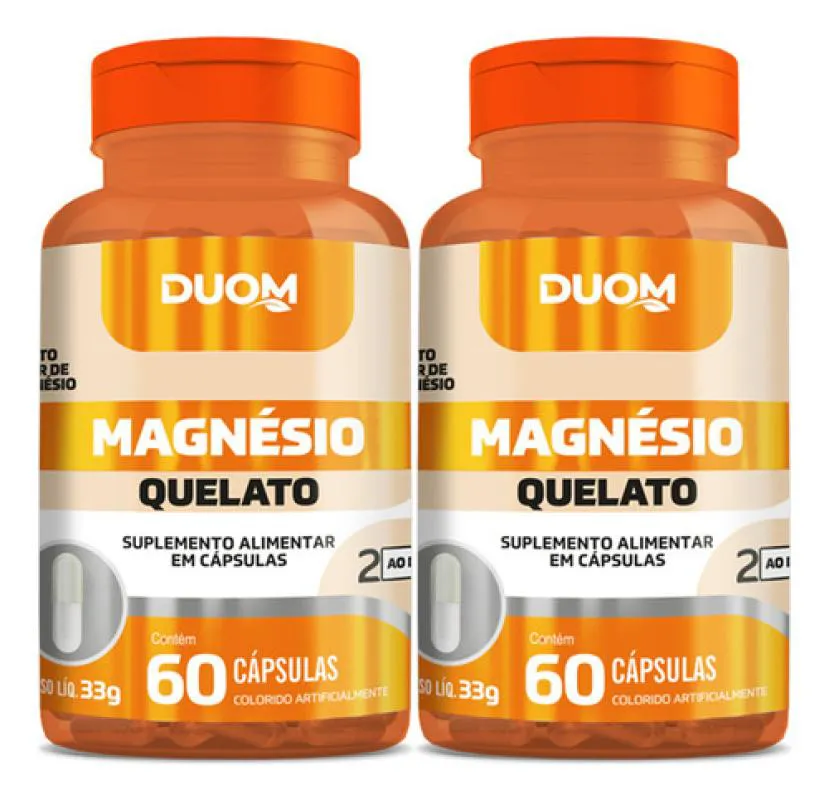 Magnésio Quelato 2 X 60 Cápsulas Duom