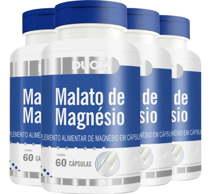 Malato de Magnésio 4 X 60 Cápsulas Duom