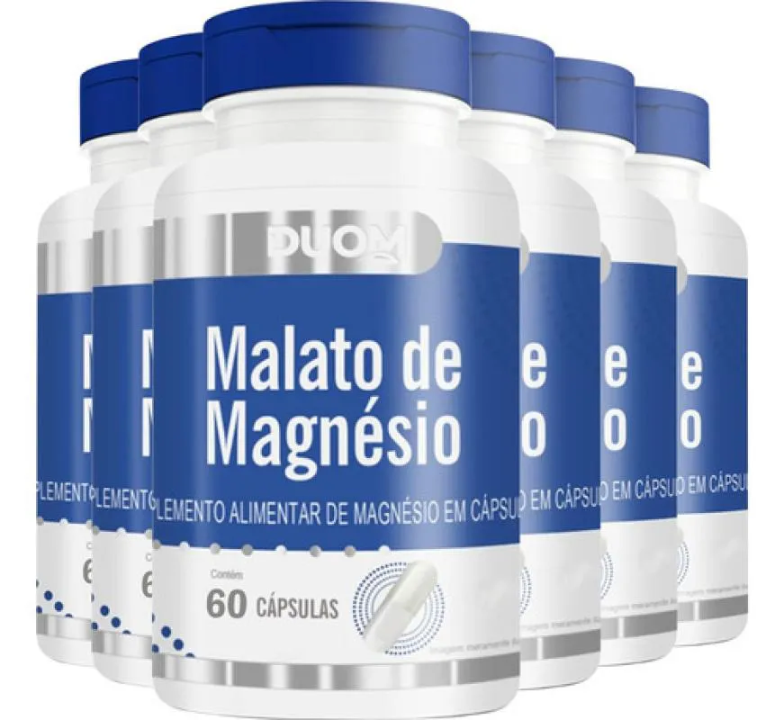 Malato de Magnésio 6 X 60 Cápsulas Duom