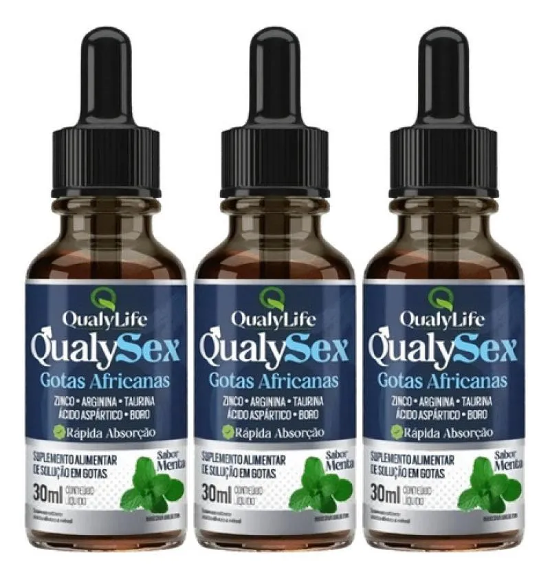 Qualy Sex em Gotas 3 X 30ml Qualylife