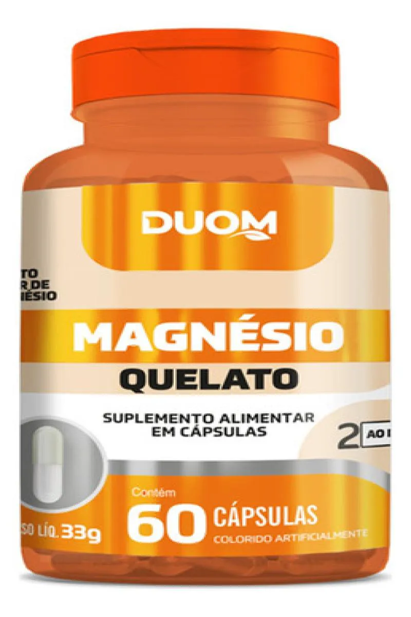 Magnésio Quelato 60 Cápsulas Duom