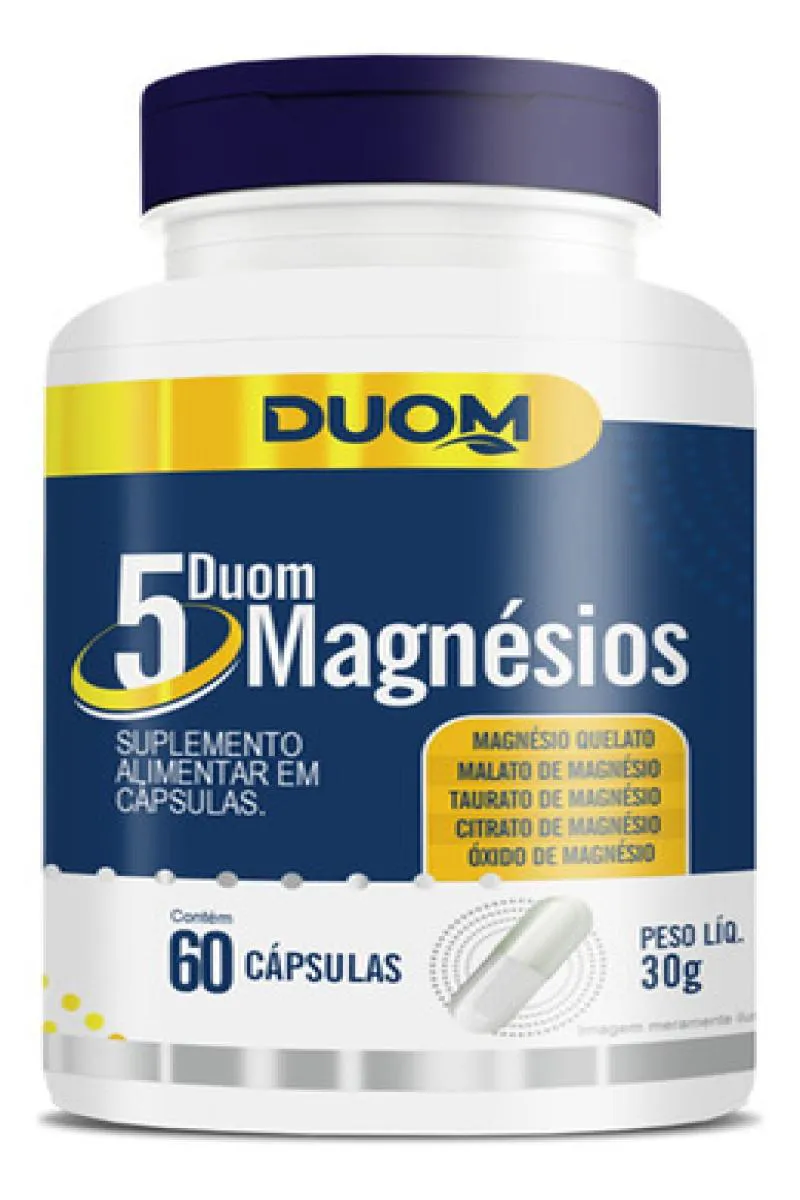 5 Magnésios 60 Cápsulas Duom